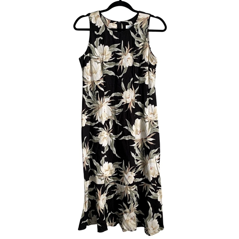IOLANI Vintage Floral Print Midi Dress